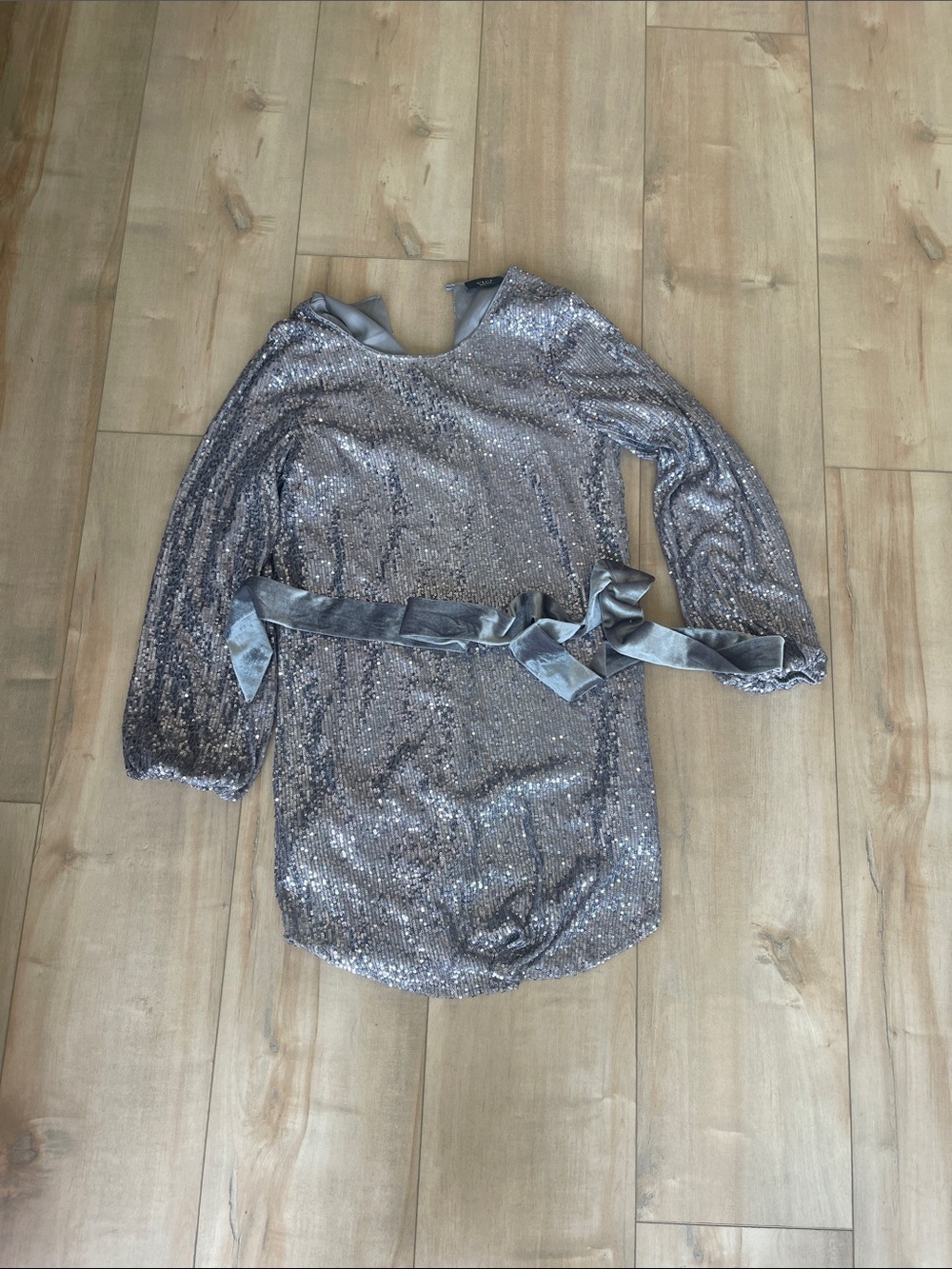 VICI Silver Sequin Party Top